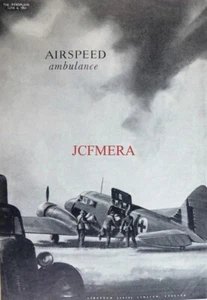 Anuncio de avión 'OXFORD AMBULANCE' Airspeed Segunda Guerra Mundial impresión vintage 1943 674/46 - Imagen 1 de 2