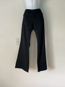 NY&Co Black Stretch Cotton and Spandex Flared Pants Casual Machine Washable 2 - Picture 1 of 12