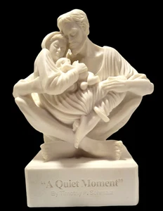 "A Quiet Moment" Holy Family Statue Prayer Timothy P Schmalz White Resin 9" - Picture 1 of 3