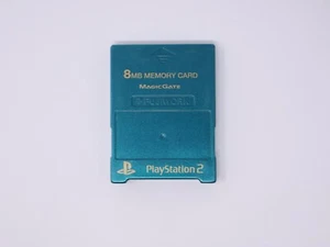 Sony Peacock Blue FujiWork PlayStation 2 Memory Card PS2 Ufficiale MagicGate 8MB - Foto 1 di 2