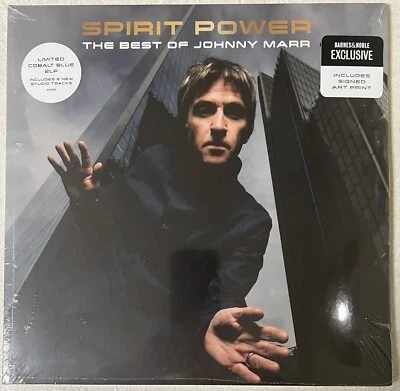 JOHNNY MARR SPIRIT POWER BEST OF JOHNNY MARR LP WITH SIGNED ART PRINT AUTOGRAPH - Image 1 of 4