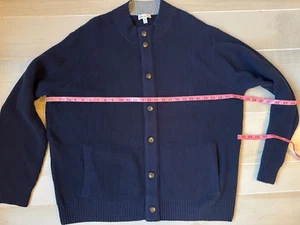 Peter Millar navy blue button front wool blend cardigan sweater size XXL Men's - Picture 1 of 4