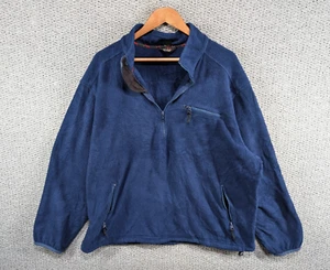 LL Bean Outdoors Men's Blue Hiking Mountain Trail Half Zip Soft Fleece Jacket XL - Picture 1 of 11