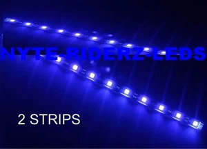 SCION  BLUE 12" 5050 SMD LED STRIPS  NEW  2 STRIPS TOTAL OF 24 LEDS - Picture 1 of 4