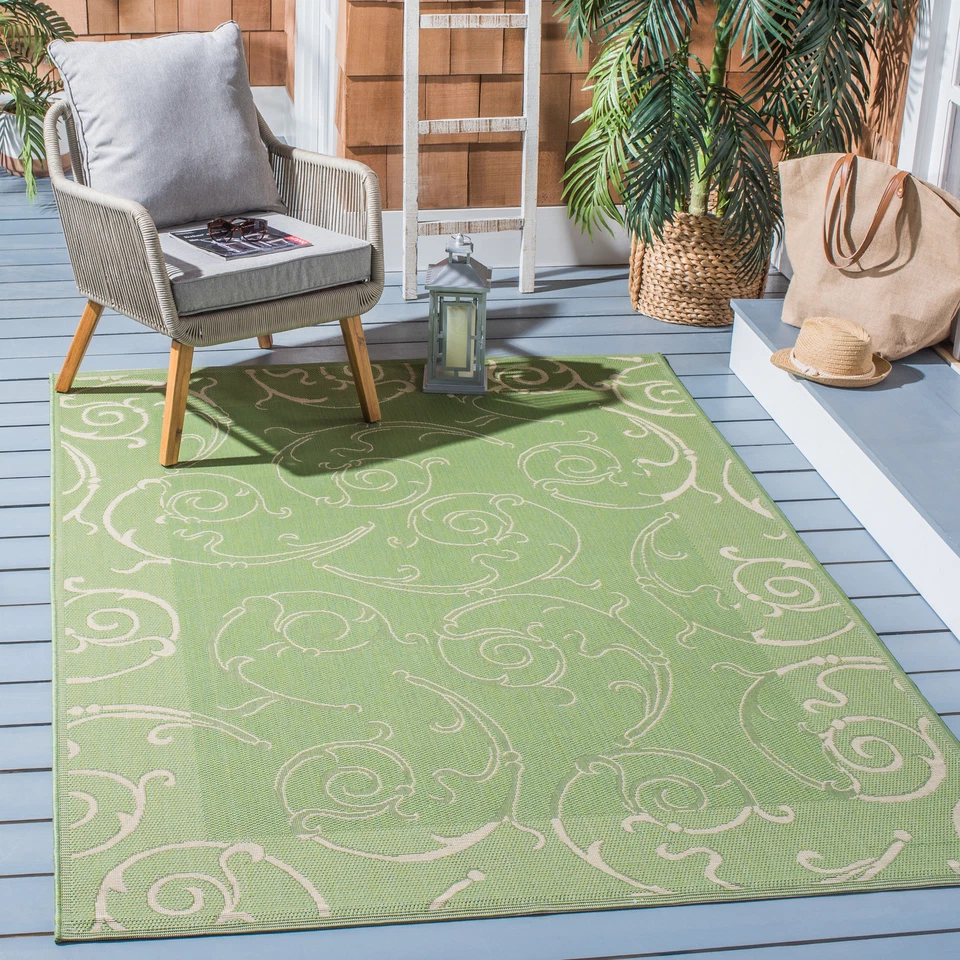 Safavieh Indoor / Outdoor Olive / Natural Area Rugs - CY2665-1E06 - Image 1 of 1