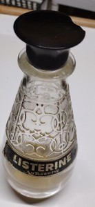 Vintage 1962 Listerine Antiseptic Lambert Pharmacal Glass Bottle Decanter