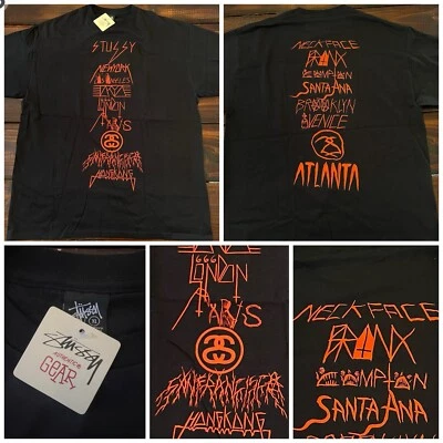 Vintage Stussy x Neckface World Tour Tee Shirt 2006 Size XL Black RARE NEW - Image 1 of 4