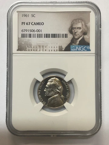 1961 JEFFERSON NICKEL 5C NGC PF67 CAMEO Cover