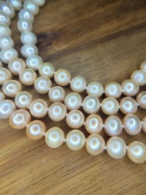 Natural Saltwater Pearl Necklace - Image 1 of 4