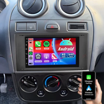 4+64G Für Ford Fiesta 2006 2007 2008 Autoradio GPS Navi Android 15 Carplay WIFI - Bild 1 von 4