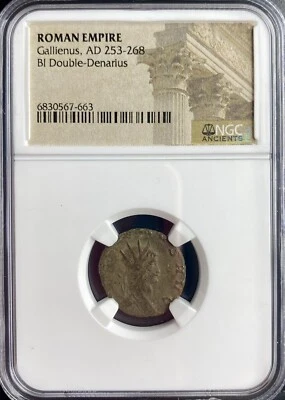 NGC Certified Ancient Roman Coin Emperor Gallienus 253-268 Zoo Series Genuine - Image 1 of 4