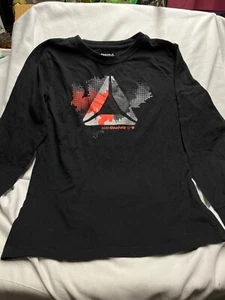LOT 2729- REEBOK- Black Tee- Size 10 - Picture 1 of 2