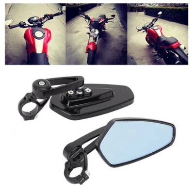22mm 7/8" Miroir Rétroviseur Guidon Moto Pour Yamaha Pour Honda Pour Kawasaki - Photo 1/4