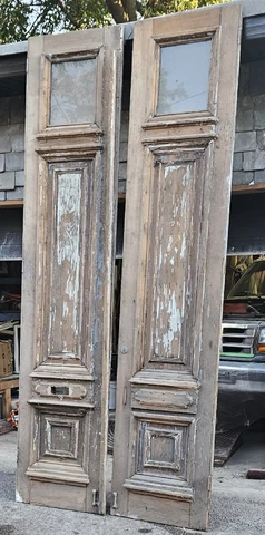 Antique Hurricane Doors 11"7' Tall  1850-1960 Exterior Double ENTRY VICTORIAN Cover