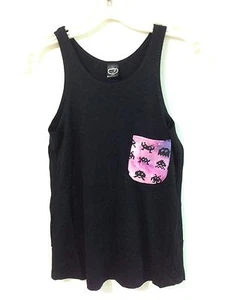 Zara Terez Space Nuggets Pocket Tank Top Black w/Pink/Purple Girl's Size L NWT! - Picture 1 of 8