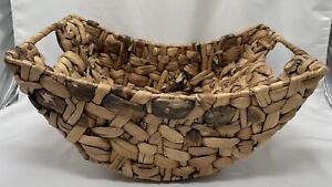 Water Hyacinth Woven Basket With Handles QUALITY