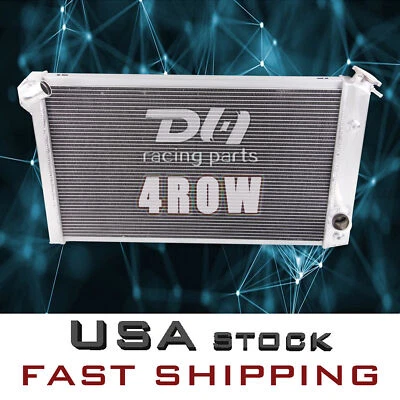4 Rows Aluminum Radiator For 1973-1976 Chevy Corvette 1973 Plymouth Satellite V8 - Изображение 1 из 4