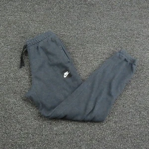 Nike Sweatpants Boys XL Gray Fleece Cuffed Joggers Athletic Drawstring Logo - Picture 1 of 8