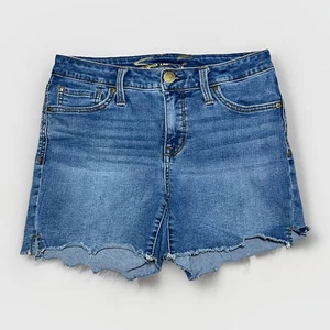 Pantalones cortos de fin de semana de mezclilla Seven 7 para mujer talla 6 deshilachados desgastados - Imagen 1 de 4