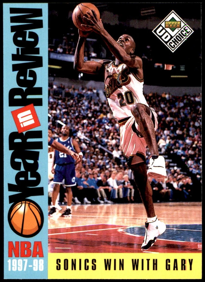 Gary Payton 1998-99 UD Choice #188 SuperSonics NBA READ FREE SHIP AutographDen - Image 1 of 2