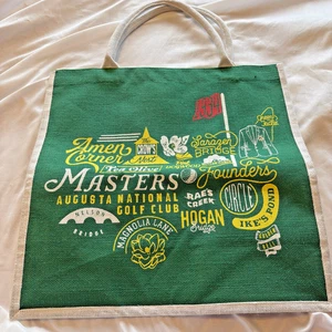 Augusta National 2025 Masters Golf Jute Bag Tote Approx 18" x 18" x 7" - Picture 1 of 5