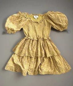 Cleobella Damen Small Luna Mini Stufenrock Kleid in Kameliengelb Herbst - Bild 1 von 8