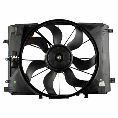 Radiator Condenser Single Fan Assembly 2.0L fits 2014 2019 Mercedes-Benz CLA250 - Image 1 of 2