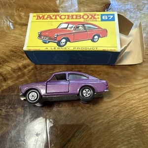 Vintage Matchbox Lesney Series #67 Volkswagen 1600 TL - Purple W/ Box superfast - Picture 1 of 16