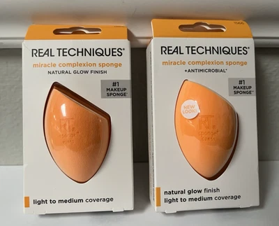 REAL TECHNIQUES 2x Miracle 复合物海绵自然发光表面光-中等覆盖 — 第 1/2 张图片