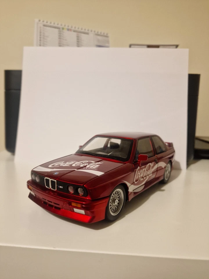 1:24 BMW M3 1988 Coca Cola Alloy Diecast Car Model Lights&Sound Kids Adults Uk - Image 1 of 4