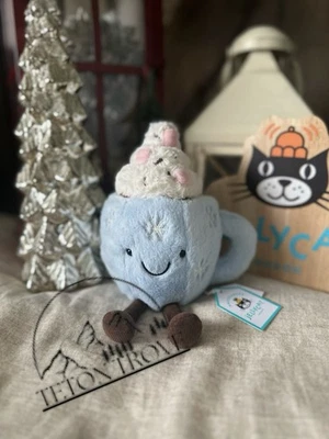 AUTHENTIC❤️  NWT SOLD OUT 2025 Jellycat Amuseables Hot Chocolate w Marshmallows - Image 1 of 4