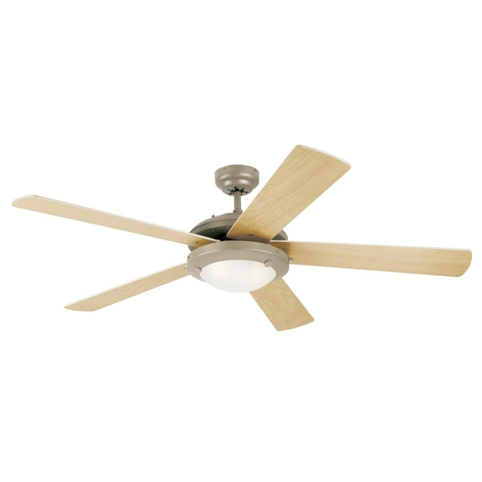 Westinghouse Lighting 7234100 Comet Indoor Ceiling Fan With Light Brushed Pewter