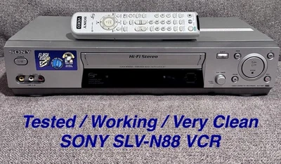 Reproductor VHS VCR Sony SLV-N88 (probado) con control remoto original (probado) muy limpio Foto 1 de 4