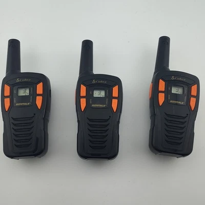 Cobra CXT195 Two-Way Walkie Talkie Black microTALK  Three total Tested - Image 1 of 4