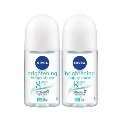 Nivea Brightening Happy Shave 8 Superfood Roll-On Deodorant, 1.7oz (Pack of 2) - Image 1 of 3