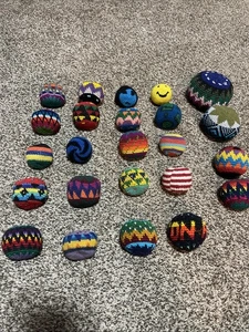 Lot Of 24 Vintage Hacky Sacks :-) Ron John looks lglobe one mouse face large One - Picture 1 of 15