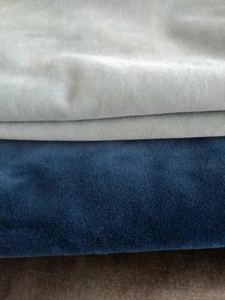 83 -  Velvet Textured Fabrics .Three  Remnants Navy,Brown And Navy Blue - Picture 1 of 1