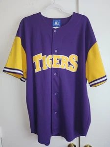 Starter LSU TIGERS Vintage 1990s y2k Color Block 2 tone Baseball Jersey 2xl - Bild 1 von 14