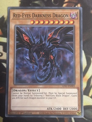 Yugioh: Red-Eyes Darkness Dragon - 1st Edition Card - Near Mint - Image 1 of 2