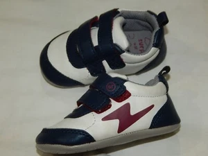 Stride Rite Surprize Boys 6-12 Months Blue White Burgundy Sports Sneaker Shoe - Picture 1 of 5