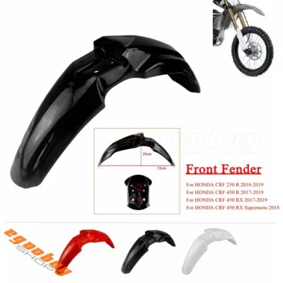 Guardabarros delantero de plástico PP para moto todoterreno Honda CRF 450R 250R 2018 Foto 1 de 4