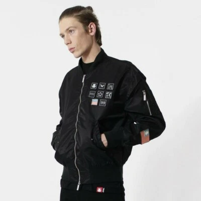 MA1 Militar Vuelo Bombardero Chaqueta Negro Foto 1 de 4