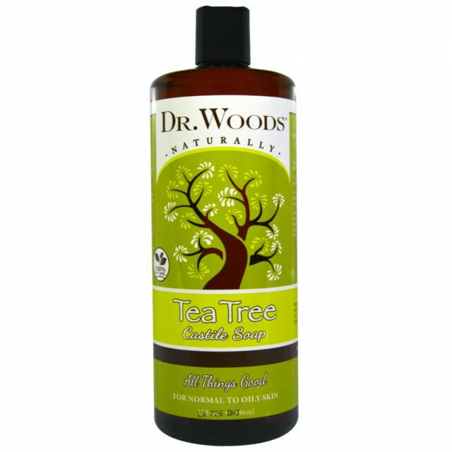 Dr. Woods Pure Tea Tree Liquid Castile Soap, For Unisex Adult, 32 Ounce Pack of 2 2876