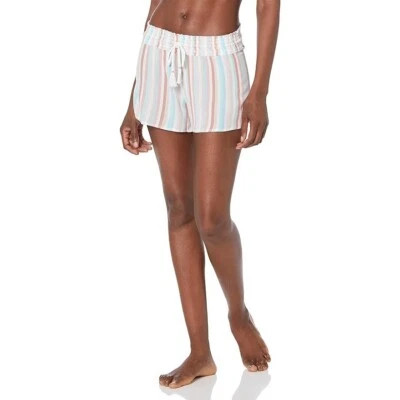 Pantalones Cortos a Rayas PJ Salvage Saturday Morning Pijama Salón Colorido Cordón M Foto 1 de 4