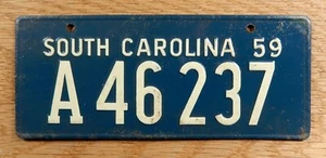 1959 Baker's Chocolate SOUTH CAROLINA Mini License Plate *SCARCE* (M590020) - Picture 1 of 2