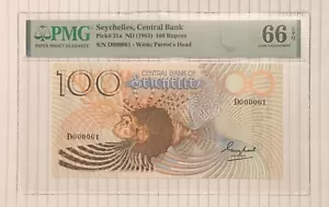 Seychelles 100 Rupees 1983 P-31 UNC PMG 66 low number 000061 - Picture 1 of 2