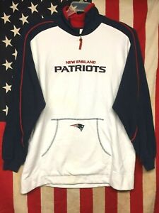 NFL Team Apparel New England Patriots Zip Front Sweatshirt with Front Pocket XL
