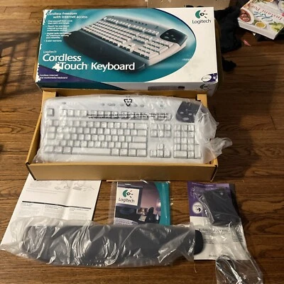 Vtg Logitech Cordless Wireless iTouch Keyboard BNIB Never Used Ships Today - Image 1 of 4