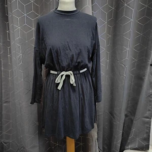 Topshop Navy Oversized Sweater Dress Size 8 - Picture 1 of 8