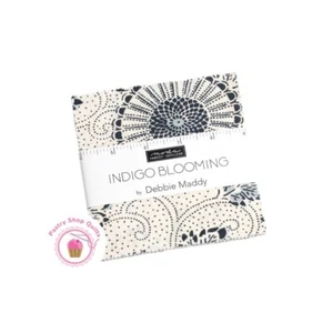 Moda INDIGO BLOOMING Debby Maddy Quilting CHARM PACK 42- 5" squares - Picture 1 of 8